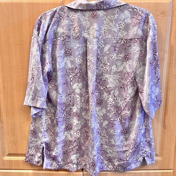 ZARA Silky Button Down Short Sleeve Shirt - Picture 5 of 8